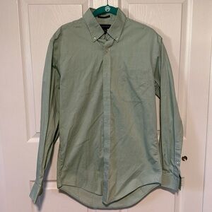 Land’s End Dress Shirt Tailored Fit 15x34 No Iron Pinpoint Oxford Medium